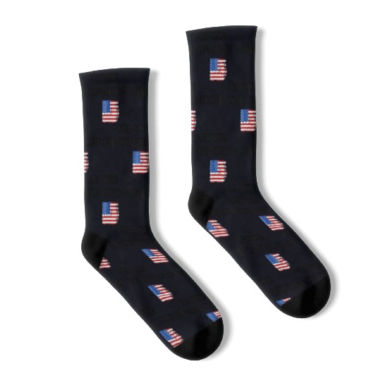 Joe Biden Vs Convicted Felon Funny 2024 Flag Socks