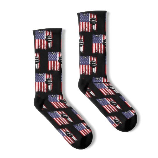 American Flag US, air traffic controller Socks