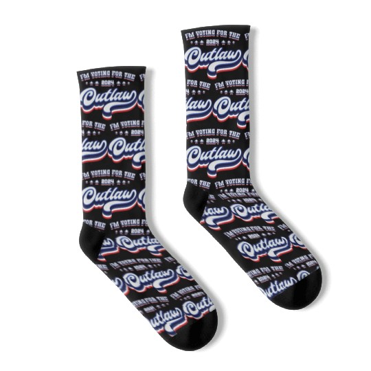 I'm Voting For The Outlaw - Elections 2024 Socks
