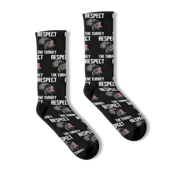 Respect The Turkey Bird Photo Funny Animal Lover Socks