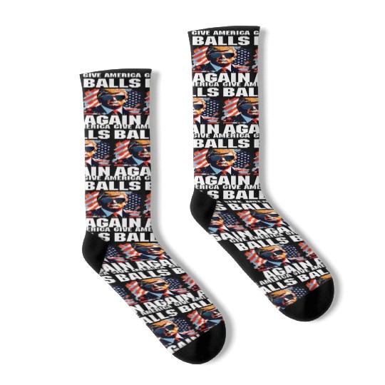 America Trump 2024 Patriotic Republican Socks
