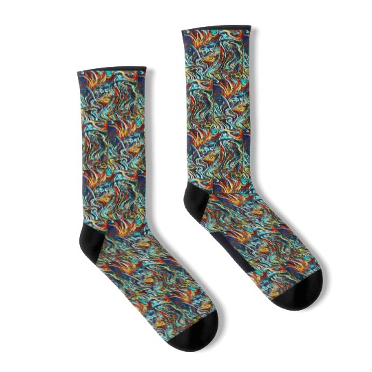 Multi abstrack Socks