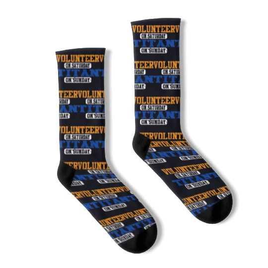 Volunteer and Titan Fun Socks