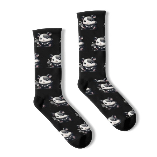 Charcoal Hip Hop Hamster Socks