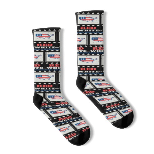 Red White And Brewed 4th of July Socks