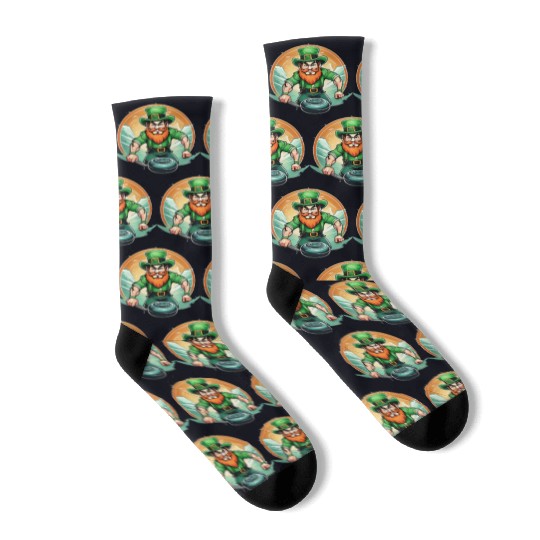 St. Patrick's Day Shamrock St Paddy's Day Curling Socks