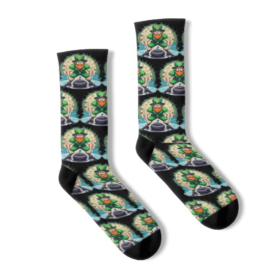 St. Patrick's Day Shamrock St Paddy's Day Curling Socks