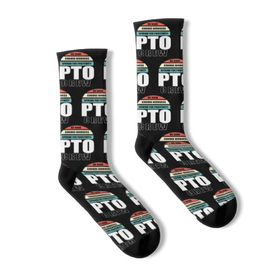 PTO Crew School Volunteer Parent Teacher Socks