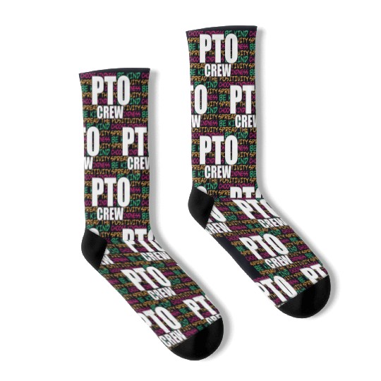 PTO Crew School Volunteer Parent Teacher Socks