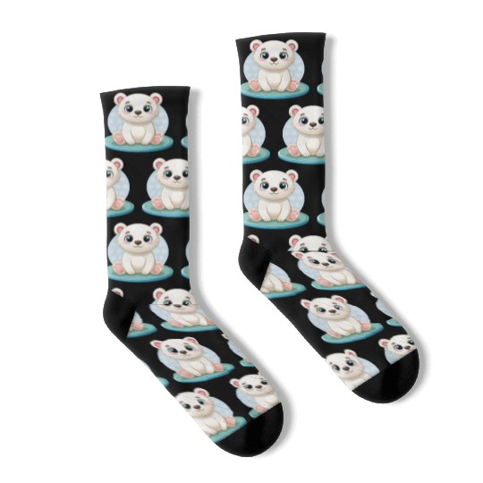 polar bear cub Socks