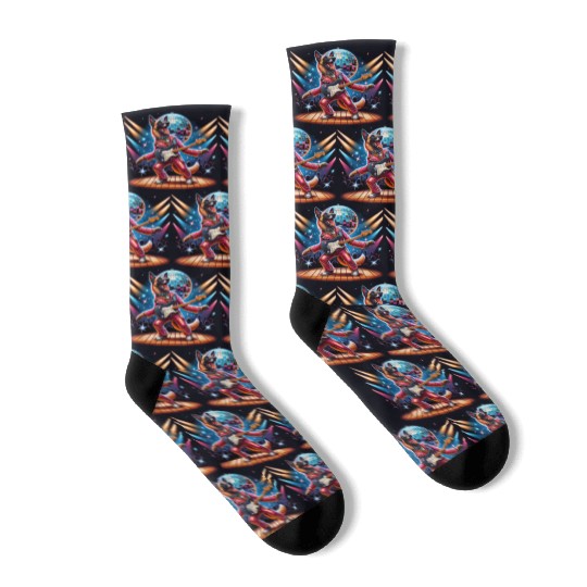 Disco Belgian Malinois dog Socks