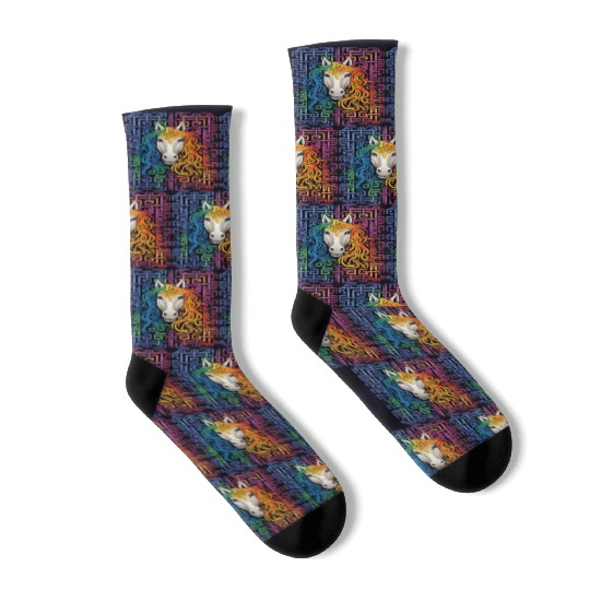 Mandala Animal Colorful Artwork Socks
