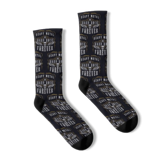 Rock and Roll Music Skull Heavy Socks