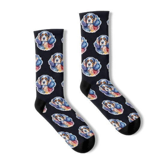 American Cocker Spaniel Watercolor Socks