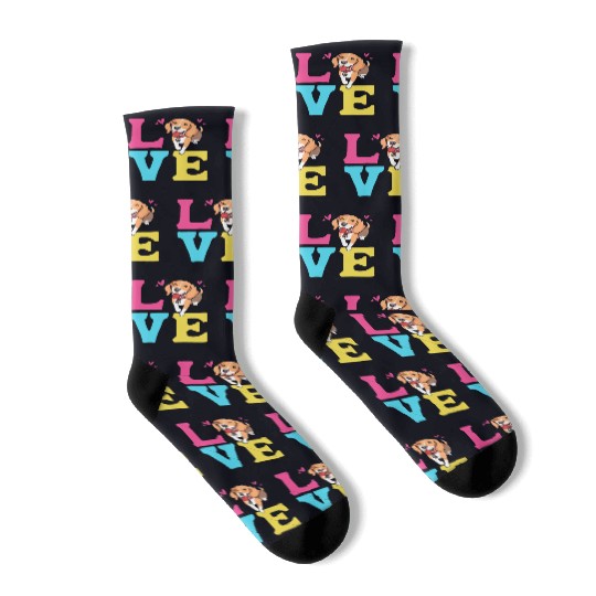 Cute Frengle Dog Love For Dog Mom Socks