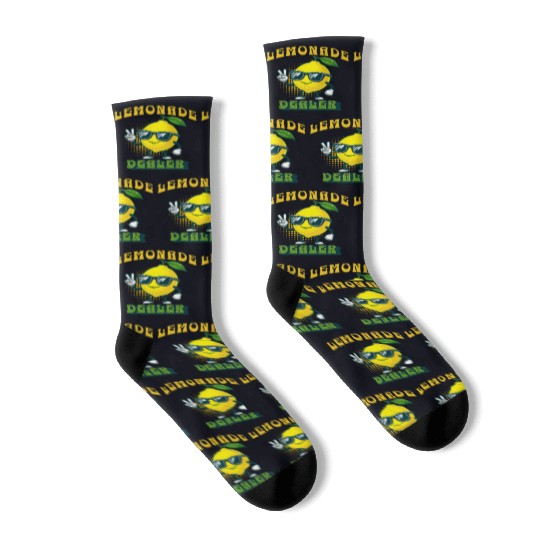 Lemonade Dealer Lemon Juice Stand Store Staff Socks