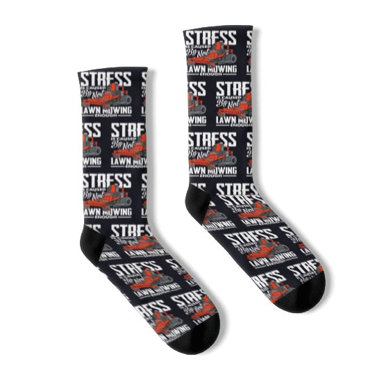 Landscaper Gardener Stress Lawn Mowing Socks