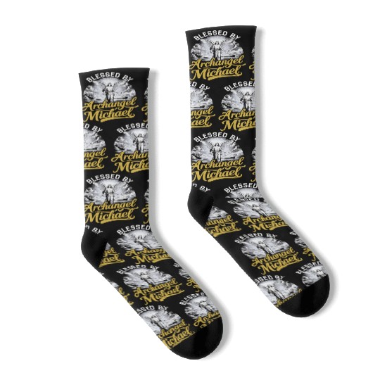 Archangel Michael Catholic Christianity Angel Socks