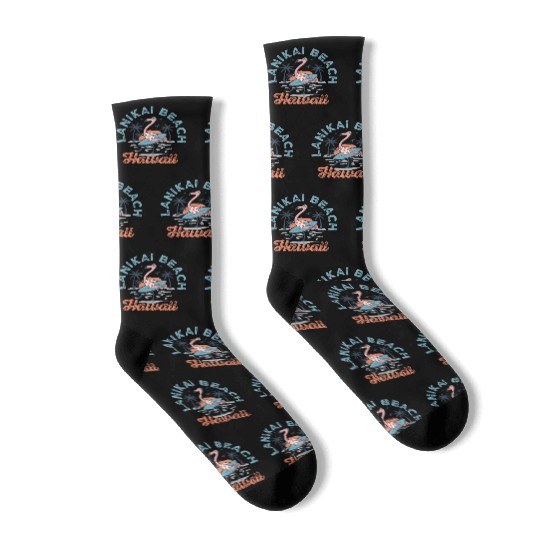 Vintage Beach Flamingo Socks