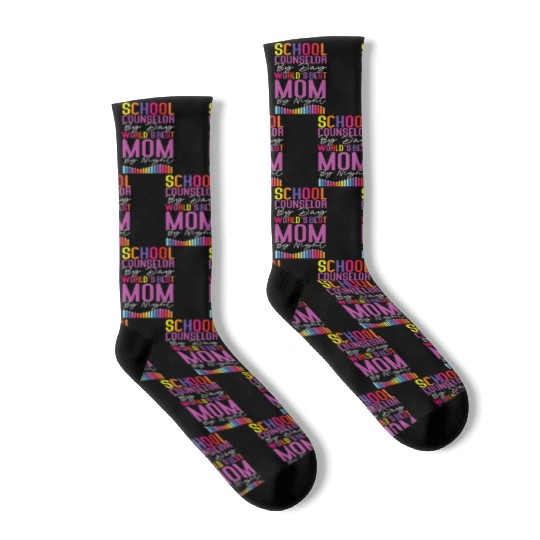 School Counselor Mom School Socks
