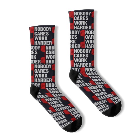 Nobody Cares Work Harder Fitness Workout Gym Socks