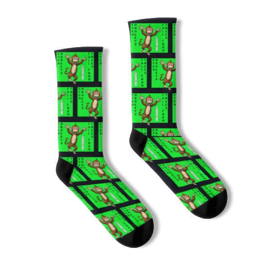 Even monkeys Fall from trees Monkey Socks