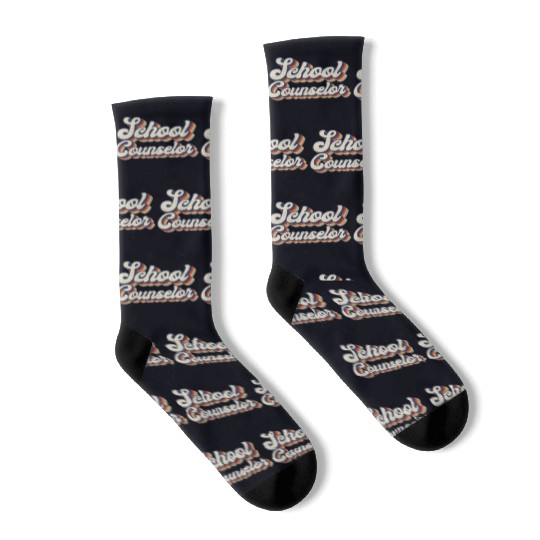 School Counselor Retro Vintage Socks
