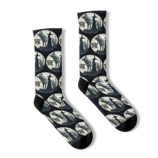Spooky Mom To Be Baby Announcement Socks