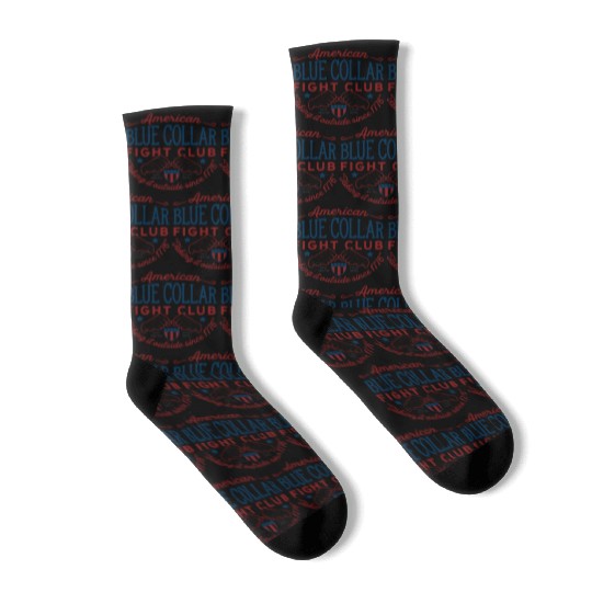 Blue Collar Fight Club Working Class Design Socks