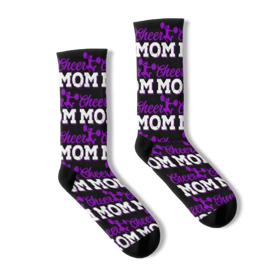 Cheer Mom Funny Cheerleading Mommy Mother's Day Socks
