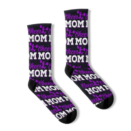Cheer Mom Funny Cheerleading Mommy Mother's Day Socks