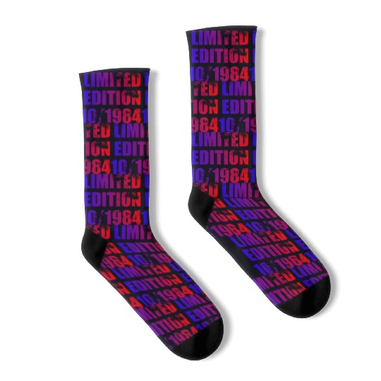 40th birthday Limited Edition 10/1984 Socks