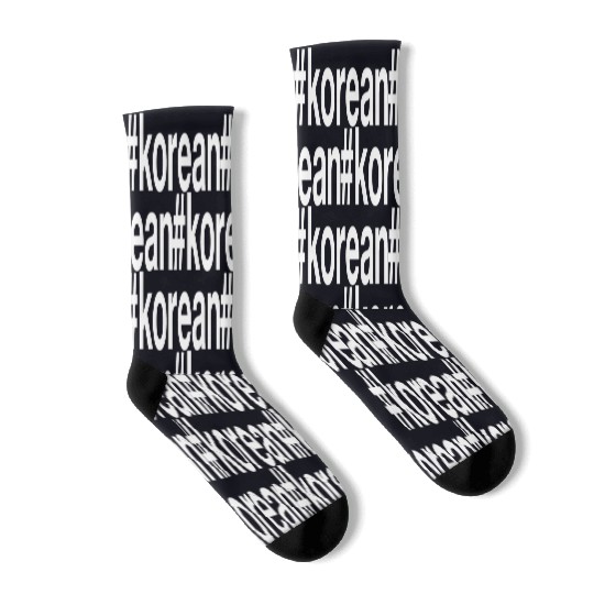 KOREAN Korea Hashtag Socks