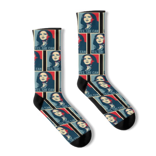 Kamala Harris USA Election Yes SHE CAN Socks