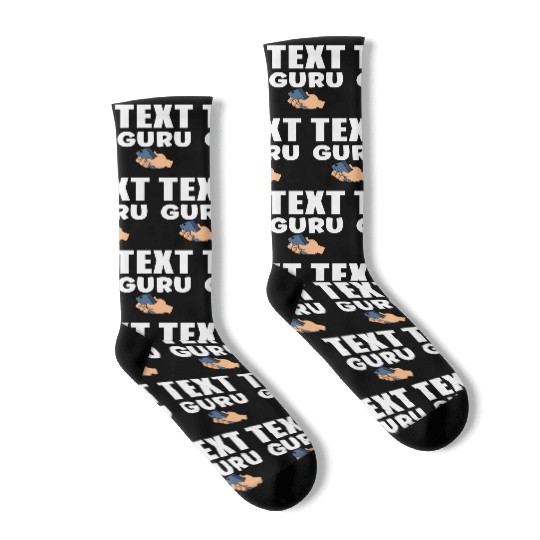 Text Guru Text Gift V3, Typography Art, Socks