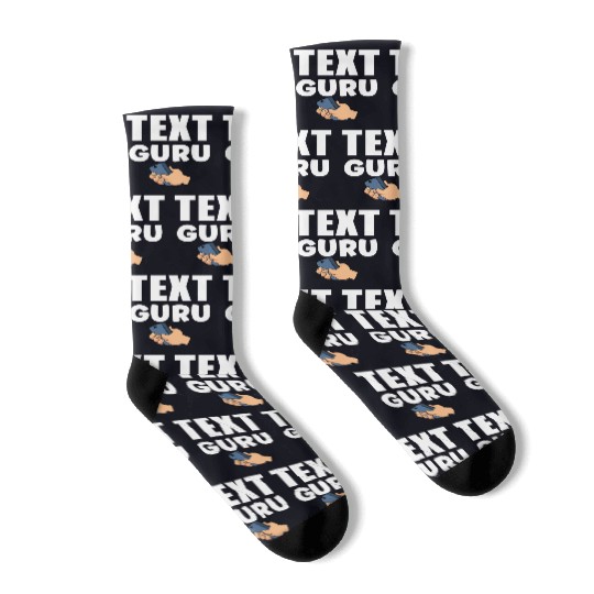 Text Guru Text Gift V3, Typography Art, Socks