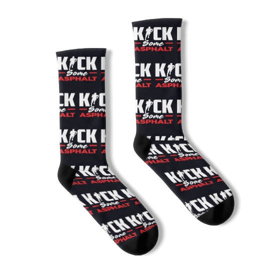 Kick Some Asphalt Running Motivation Socks