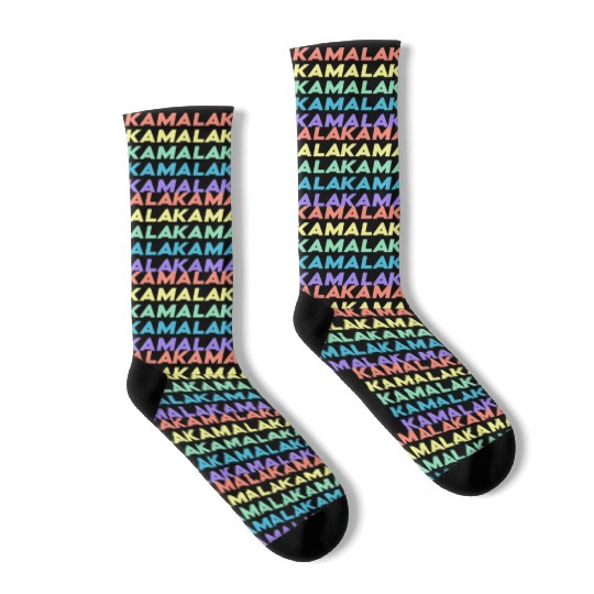 Kamala Harris Election 2024 Rainbow Typography Socks