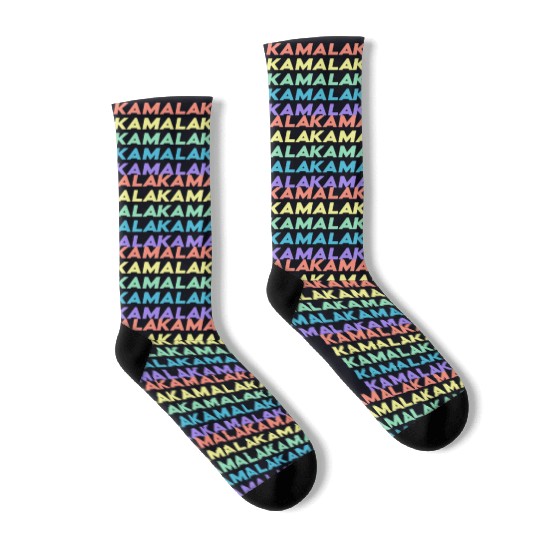 Kamala Harris Election 2024 Rainbow Typography Socks