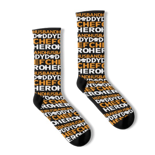 Husband Daddy Cheef Hero Dad Gift Father's Day Socks