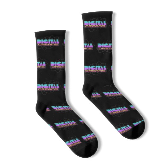 Digital Dreams - Retro Y2K Streetwear Design Socks