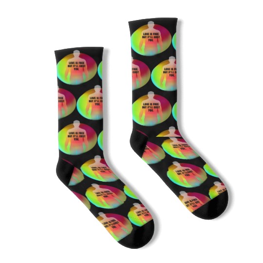 Black Neon Green Red Spiritual Chakra Socks