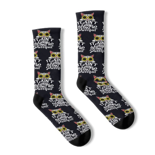 Funny cat cat lover ee cat owner cat Socks
