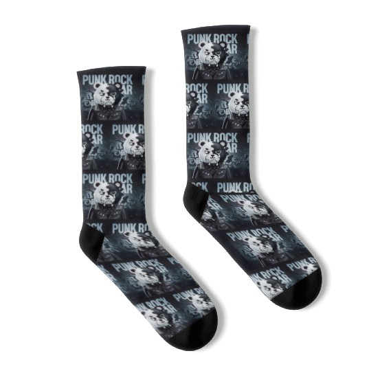 Punk Rock Bear Socks