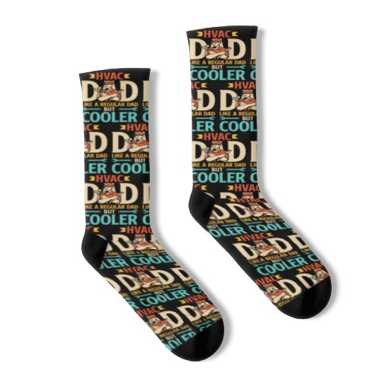 HVAC Dad But Cooler Mens HVAC Technician Father Socks