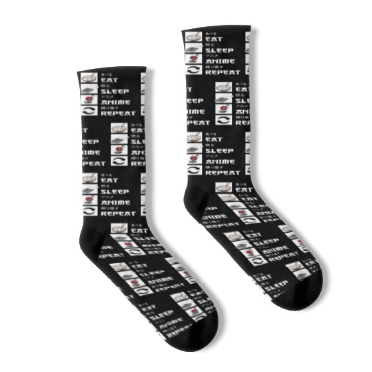 Eat sleep anime repeat manga Socks