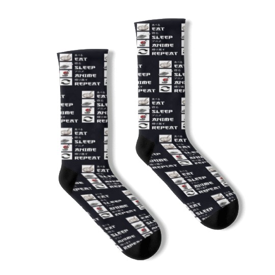 Eat sleep anime repeat manga Socks