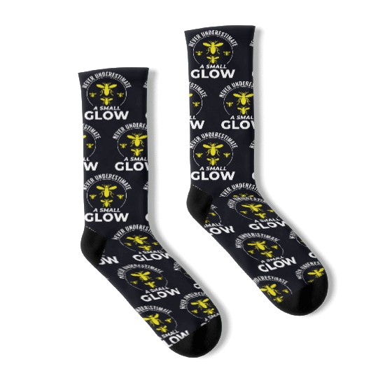 Fireflies Firefly Lightning Bug Insect Collector Socks