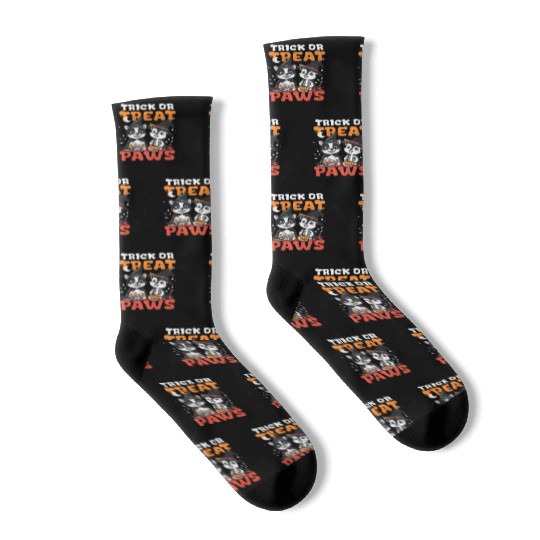 Halloween Dog Trick Or Treat Paws Socks