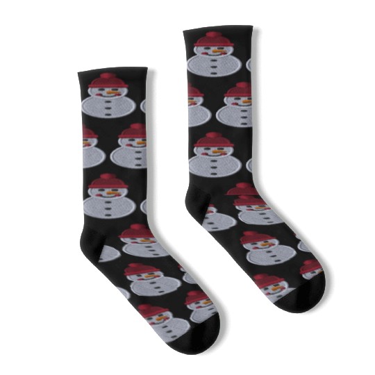 Snowman embroidered Socks